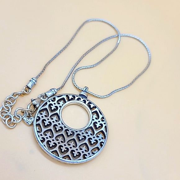 RARE! Brighton "LOS FELIZ" Set! Cut-Out Heart Pendant & Hinged Bangle Duo 💟 - Picture 8 of 14